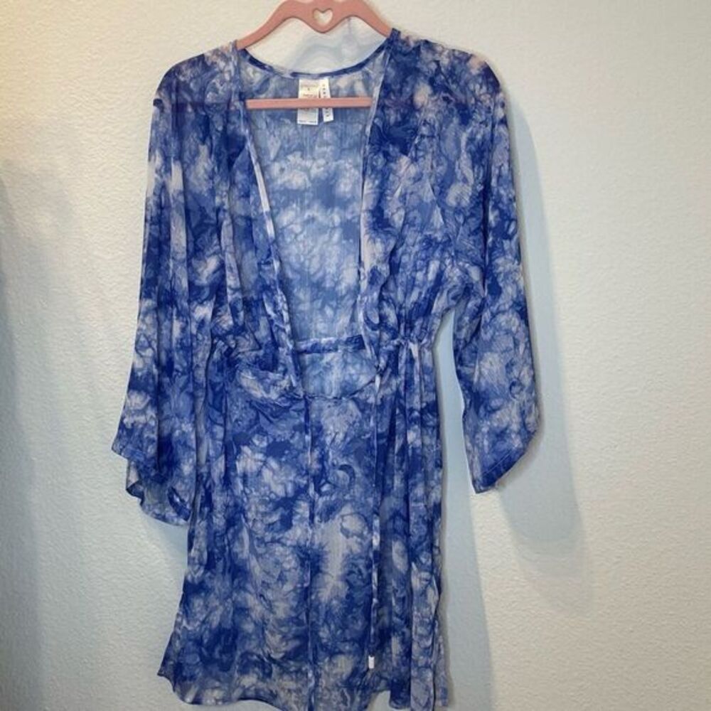 Sanctuary Blue Tie-Dye Kimono